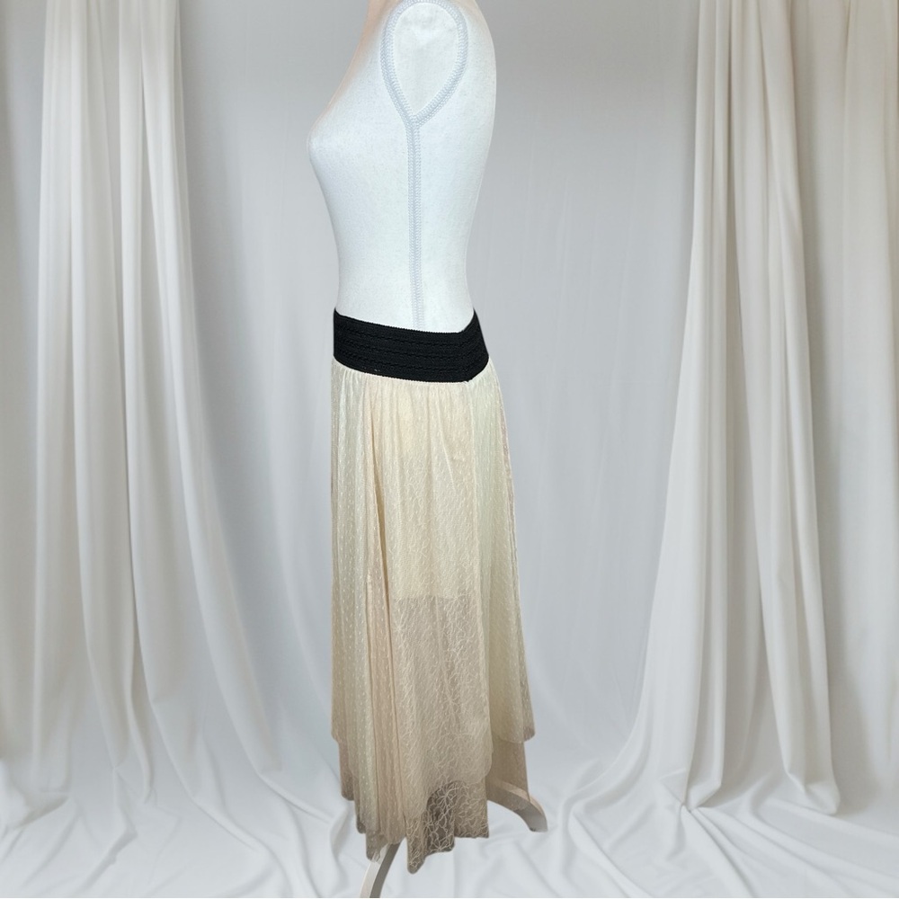 Free People Ivory Combo Dotted Mesh Tutu Skirt - Picture 4 of 9